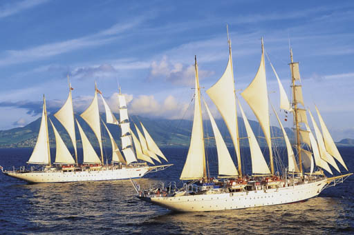 Segelschiffreisen Karibik Star Flyer zeigt das stolze Schiff